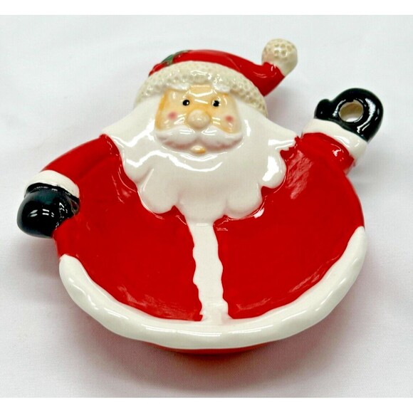VINTAGE Ganz Santa Claus Face - Christmas Candy/Trinket Dish Plate Ashtray 5" - Picture 3 of 9